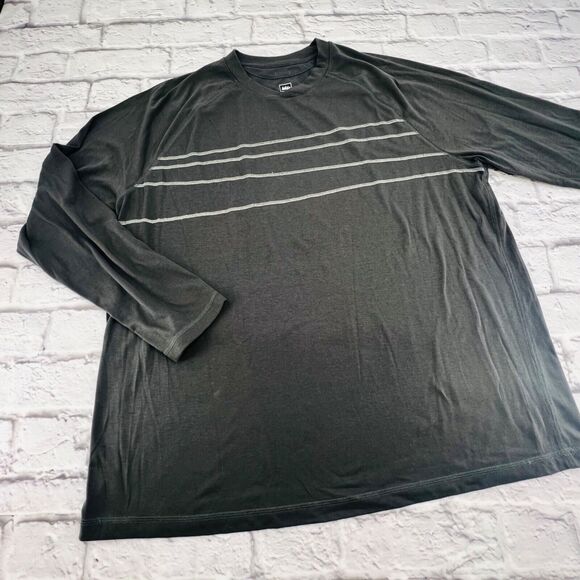 NOT FOR SALE        REI‎ T-Shirt Men's Size XXL Grey Stripe Long Raglan Sleeve - Picture 1 of 9